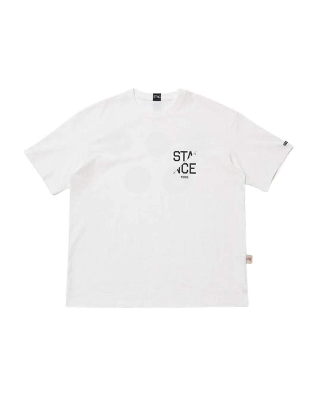 Stance White T-Shirt En Coton À Logo Imprimé for men