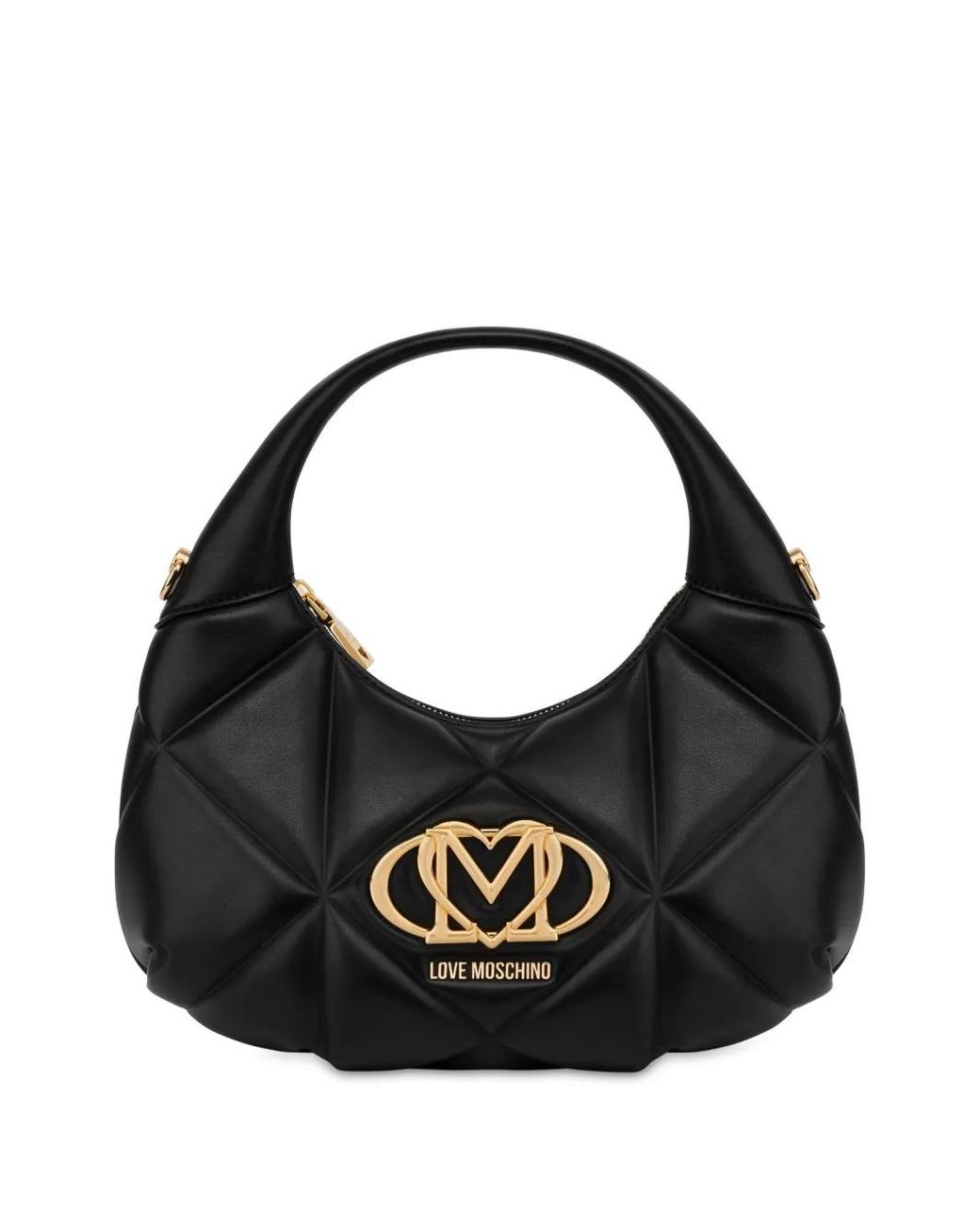 Love Moschino Black Logo-Plaque Shoulder Bag