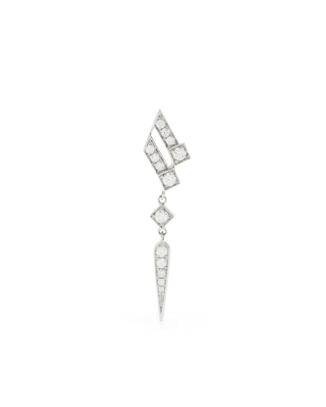 Statement Paris White Stairway Wings Diamond Earring