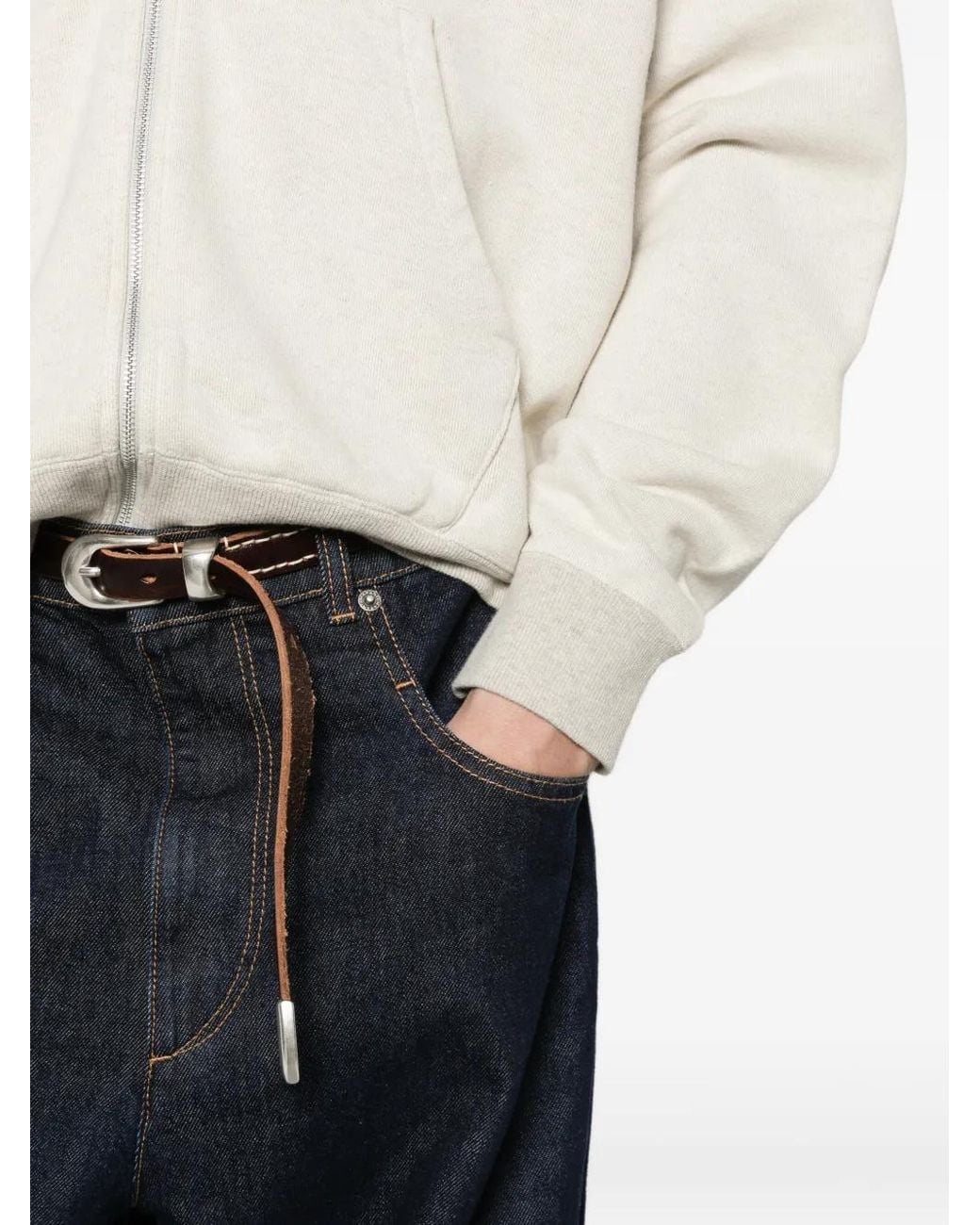 Sudadera Oversize Con Capucha Y Cremallera Visvim de hombre de color White