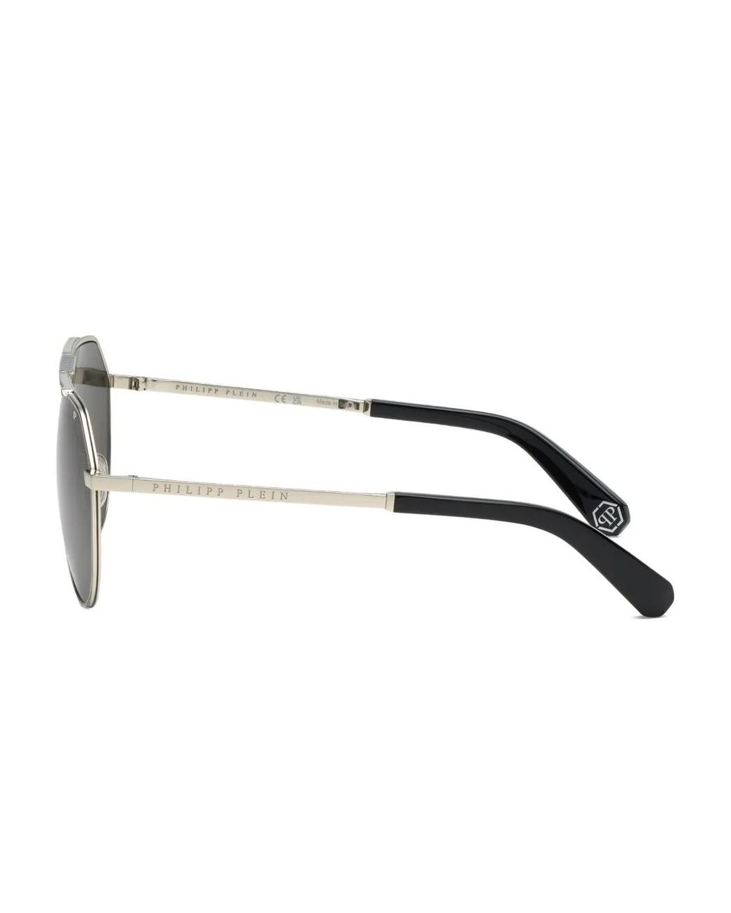 Philipp Plein Green Double-Bridge Pilot-Frame Sunglasses for men