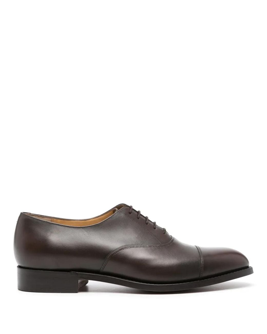 Fursac Brown Lace-Up Leather Derby Shoes for men