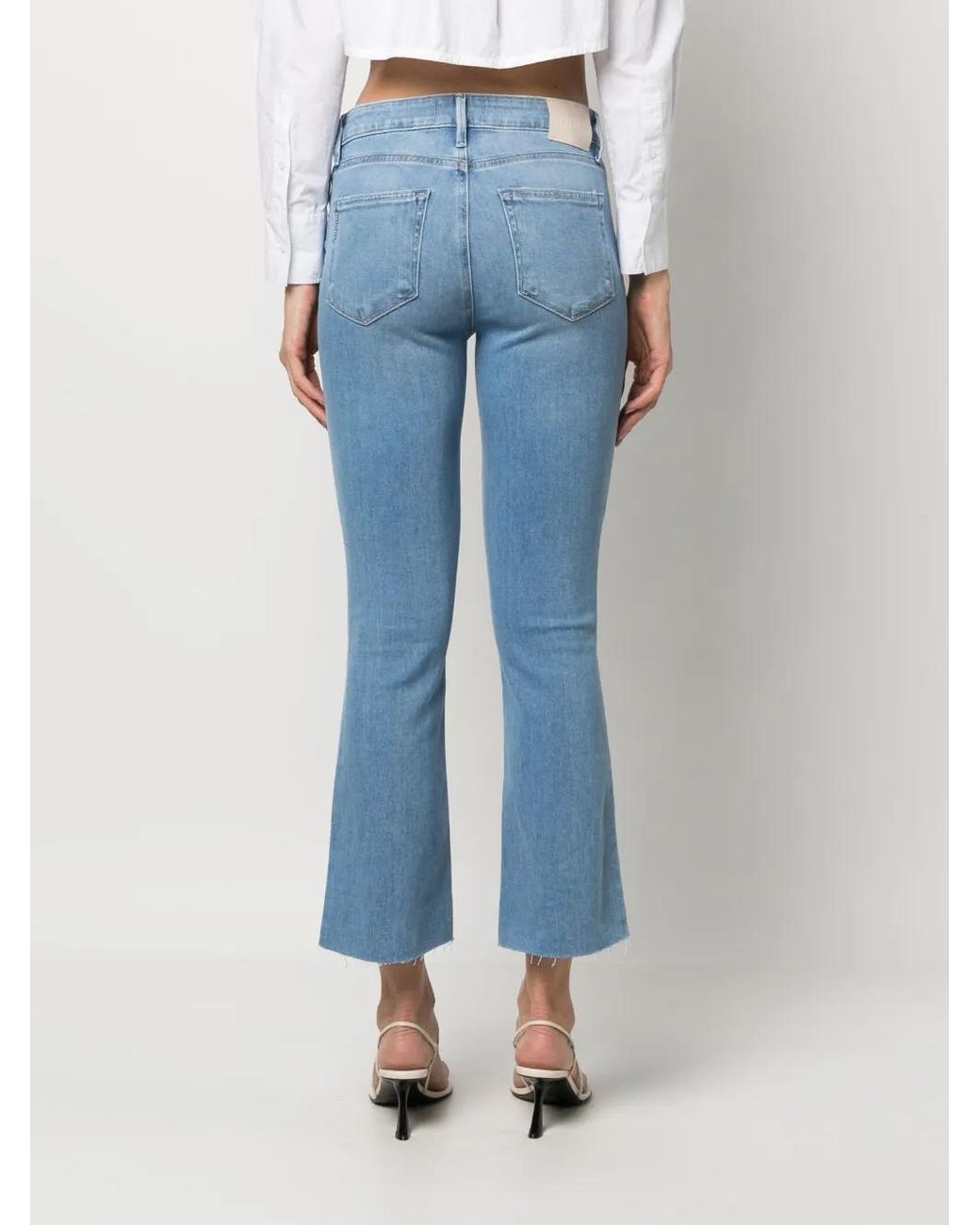 PAIGE Blue Colette Cropped Denim Jeans