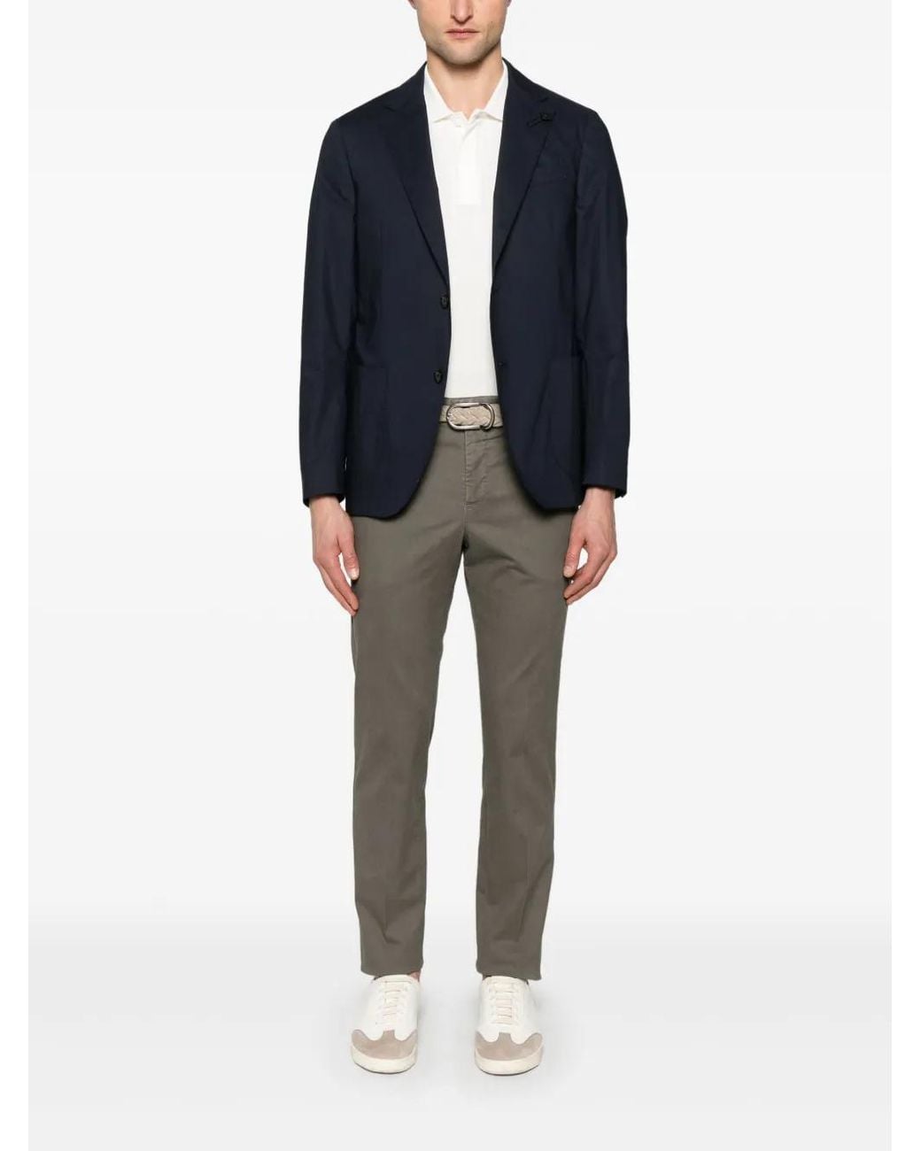 Lardini Blue Single-Breasted Blazer for men