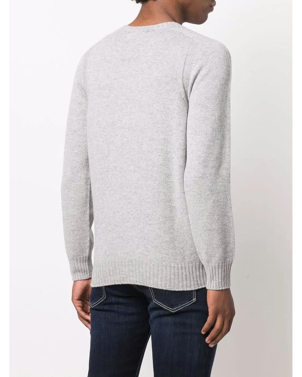 D4.0 Trui Met Geribbelde Afwerking in het Gray voor heren