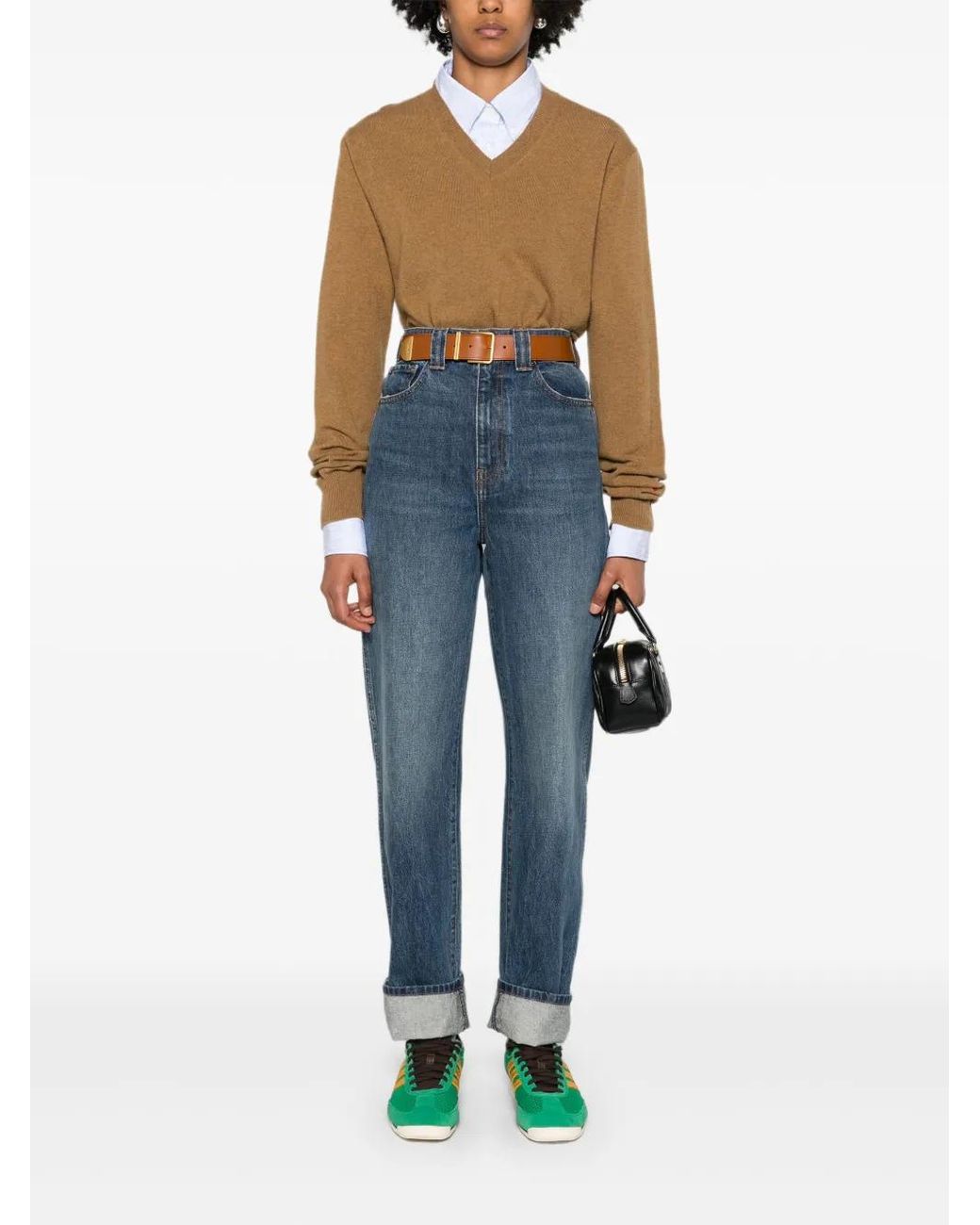COMME DES GARÇONS PLAY Brown Heart-Patch Wool Jumper