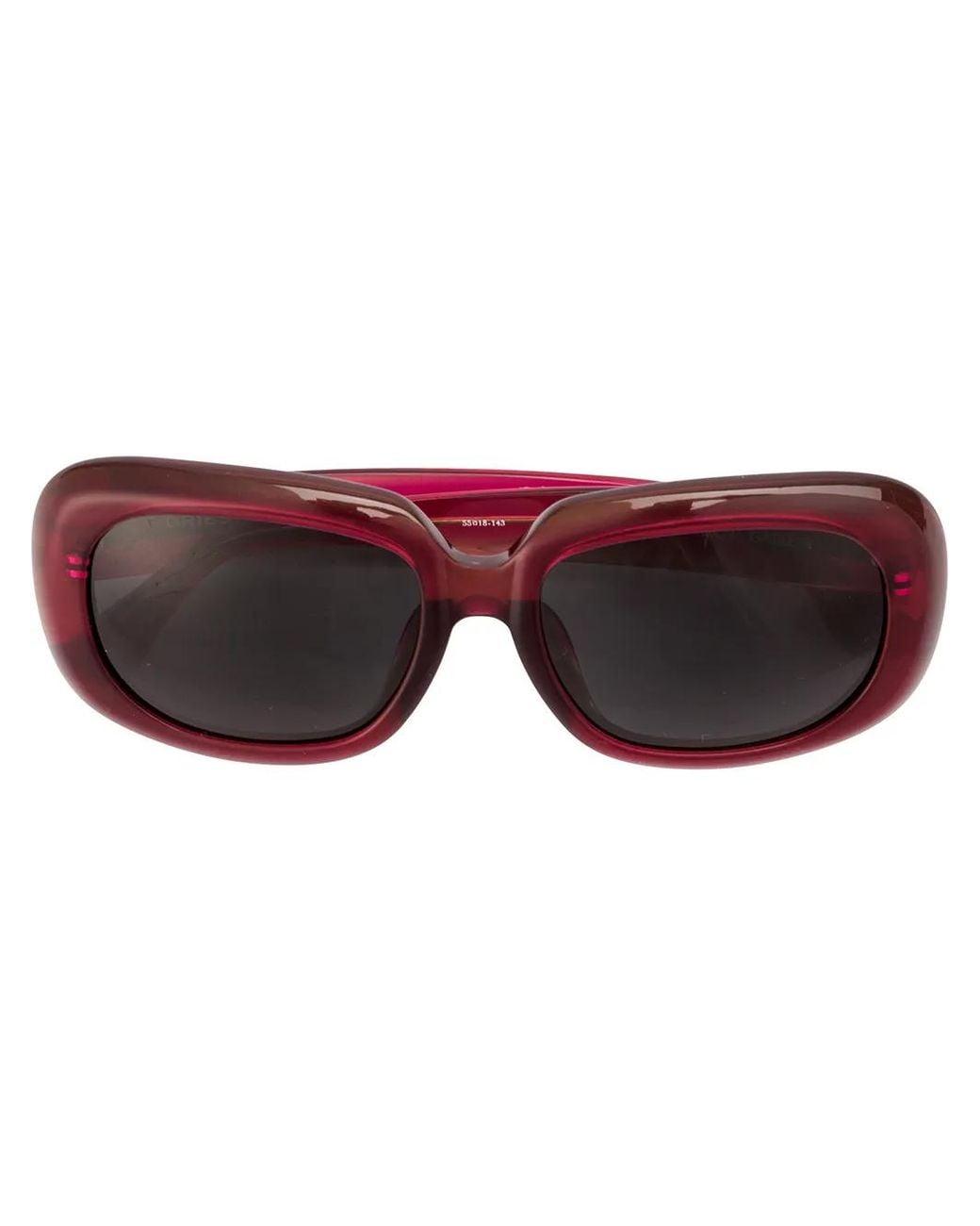 Linda Farrow Red 'Dries Van Noten 75' Sunglasses