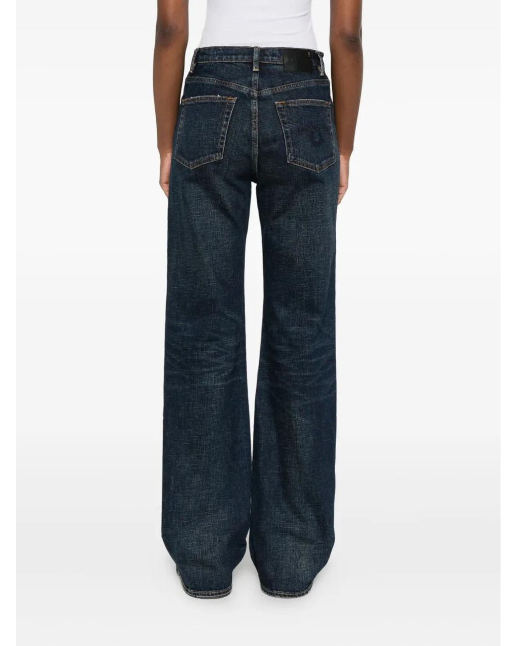 R13 Blue High-Waisted Jeans