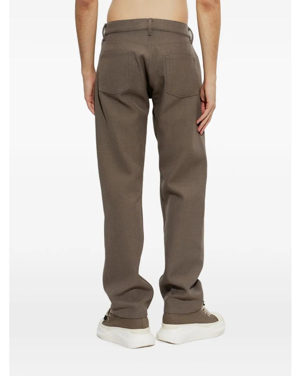 Rick Owens Gray Straight-Leg Trousers for men