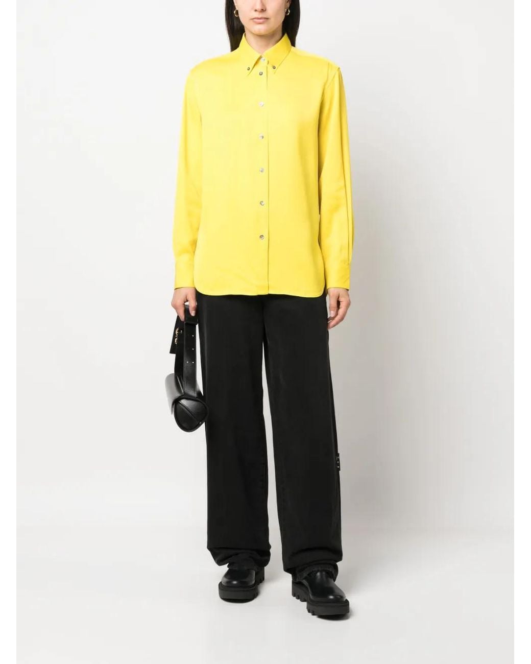 Studio Nicholson Yellow Bissett Button-Down Shirt