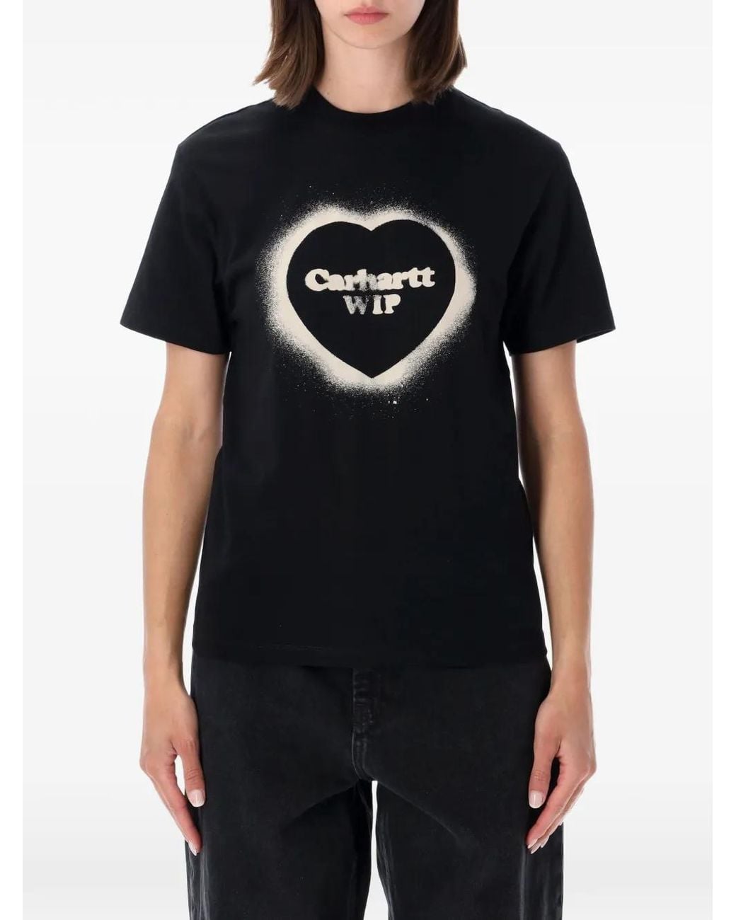 Carhartt Black Spray Heart T-Shirt