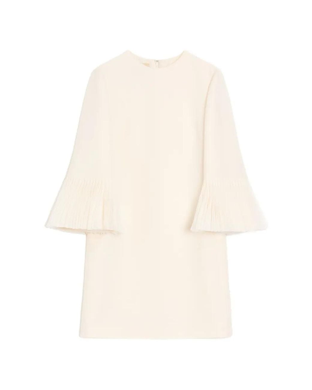 Valentino Garavani White Embroidered Crepe Couture Short Dress