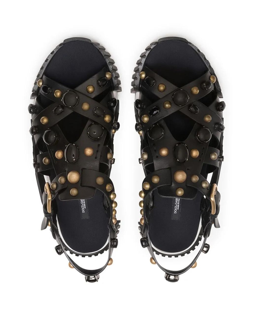 Dolce & Gabbana Black Ns1 Studded Sandals for men
