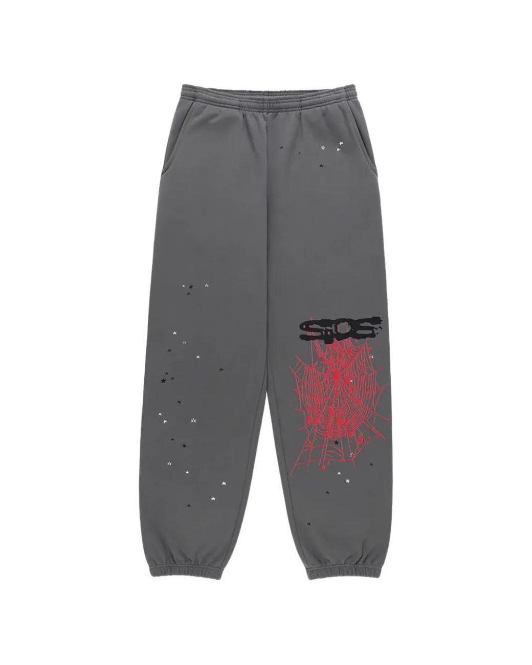 Sp5der Gray Splat Punk Track Pants for men
