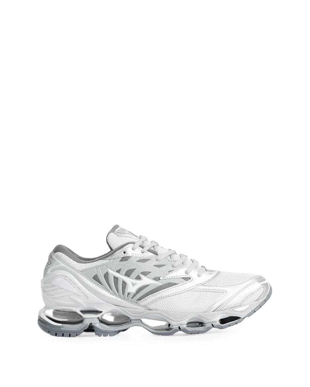 Mizuno White Baskets Wave Prophecy Ls