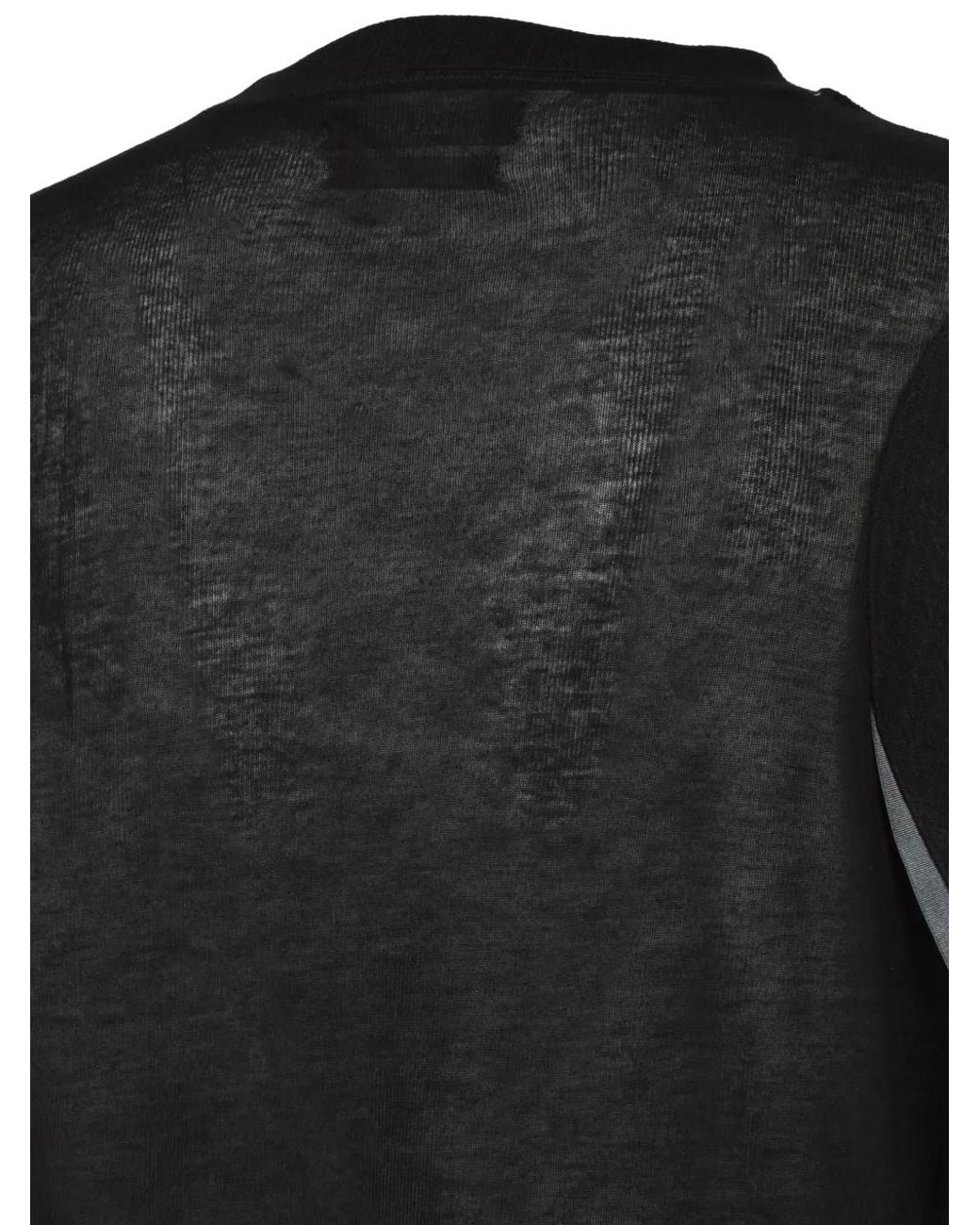 JUNTAE KIM Black T-Shirt À Empiècements Et Design Superposé for men