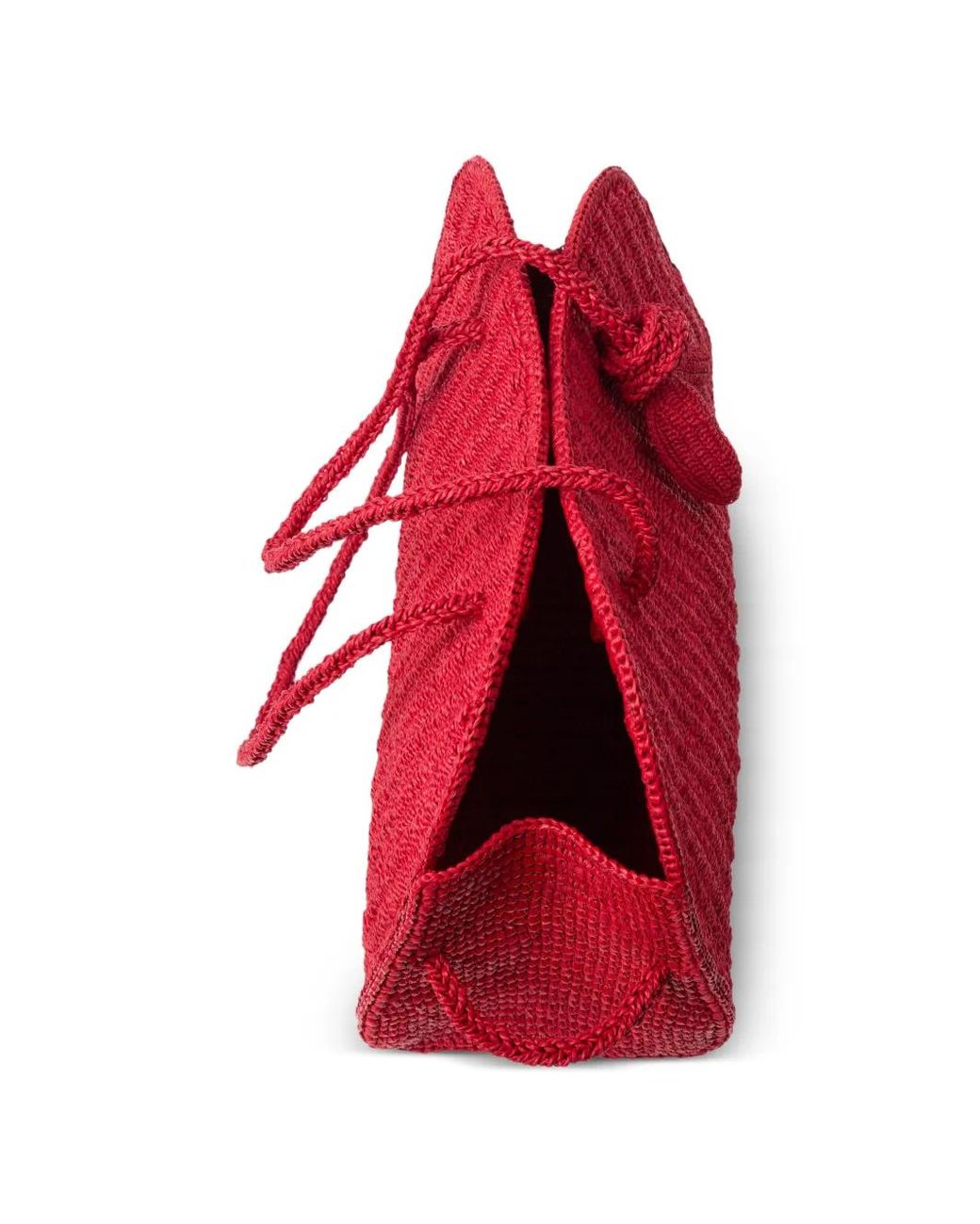 Jacquemus Red The Raffia Turismo Bag