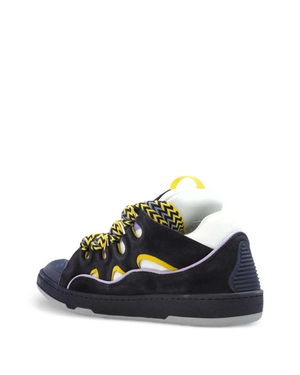 Lanvin Blue Baskets Curb À Empiècements for men