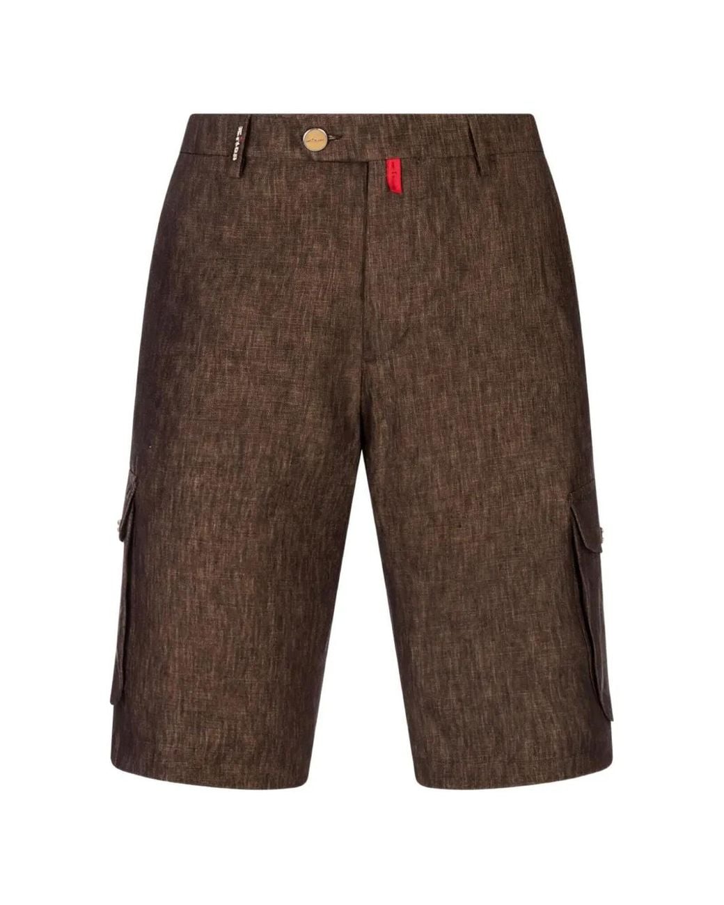 Kiton Brown Cargo Shorts for men