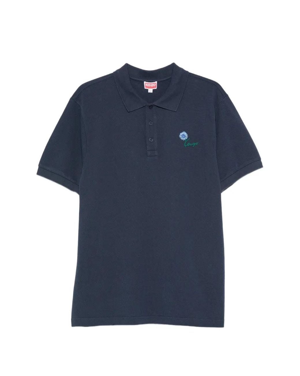 KENZO Blue Gots Tulip Slim Polo for men