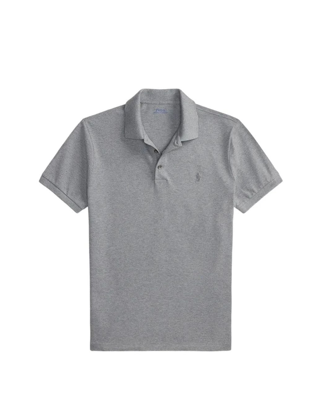 Polo Ralph Lauren Gray Custom Slim-Fit Stretch-Mesh Polo Shirt for men
