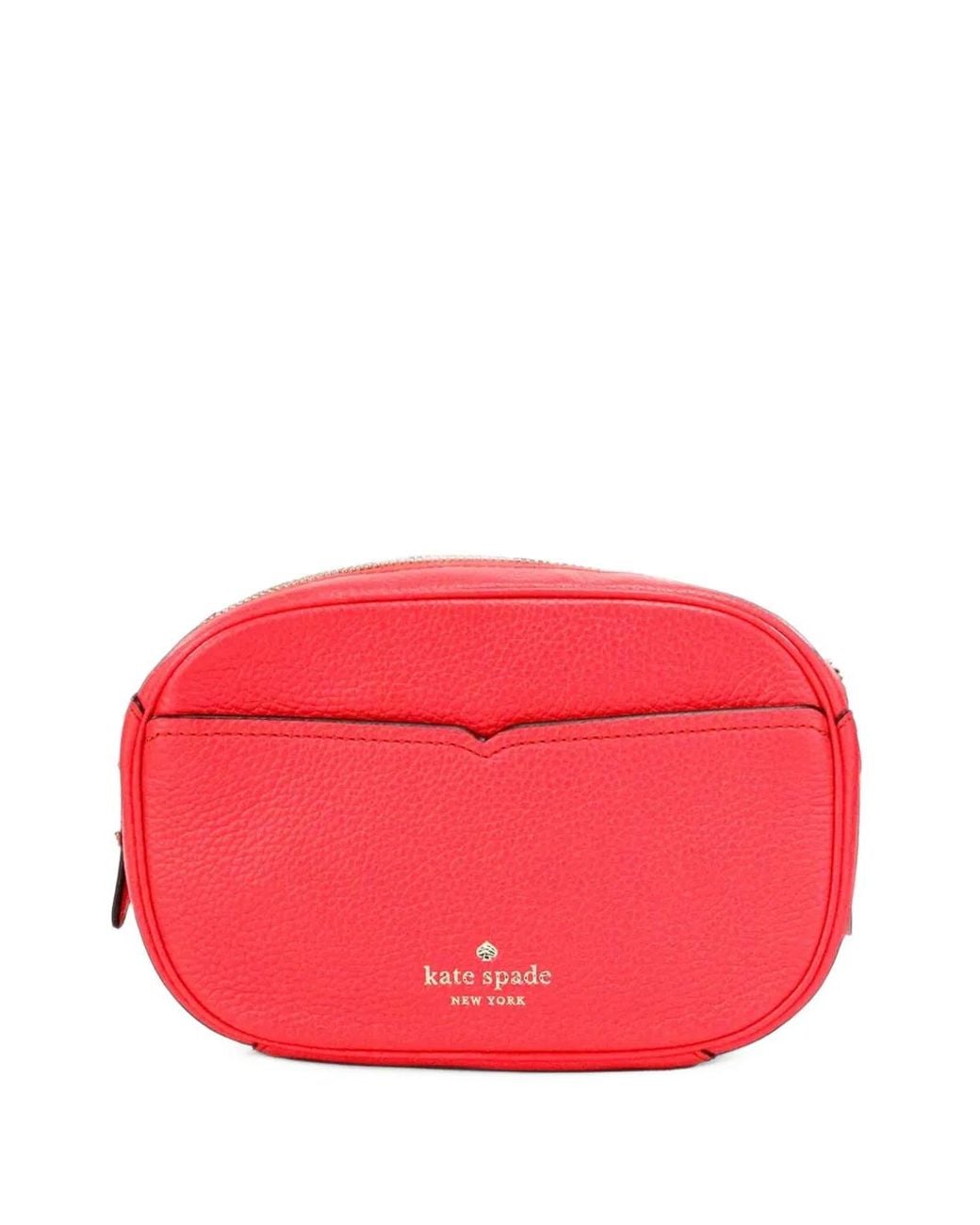Kate Spade Red Kourtney Pebbled Leather Cross Body Bag
