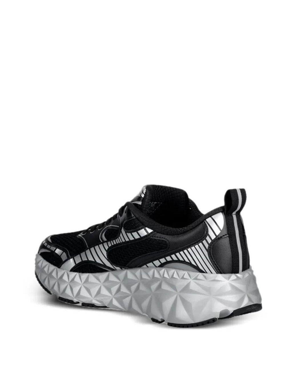 EA7 Black Panelled Sneakers for men