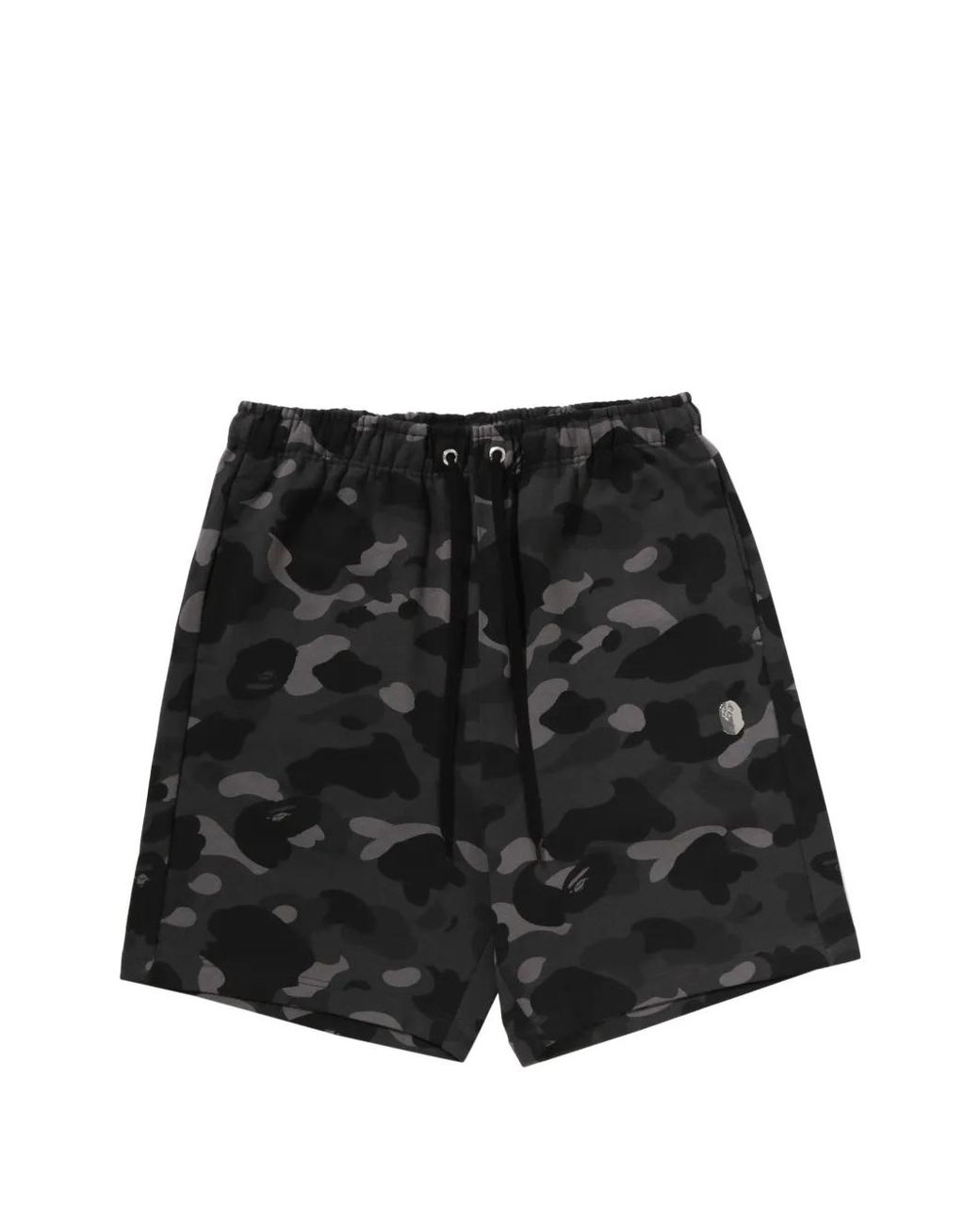 A Bathing Ape Black Camouflage-Print Shorts for men