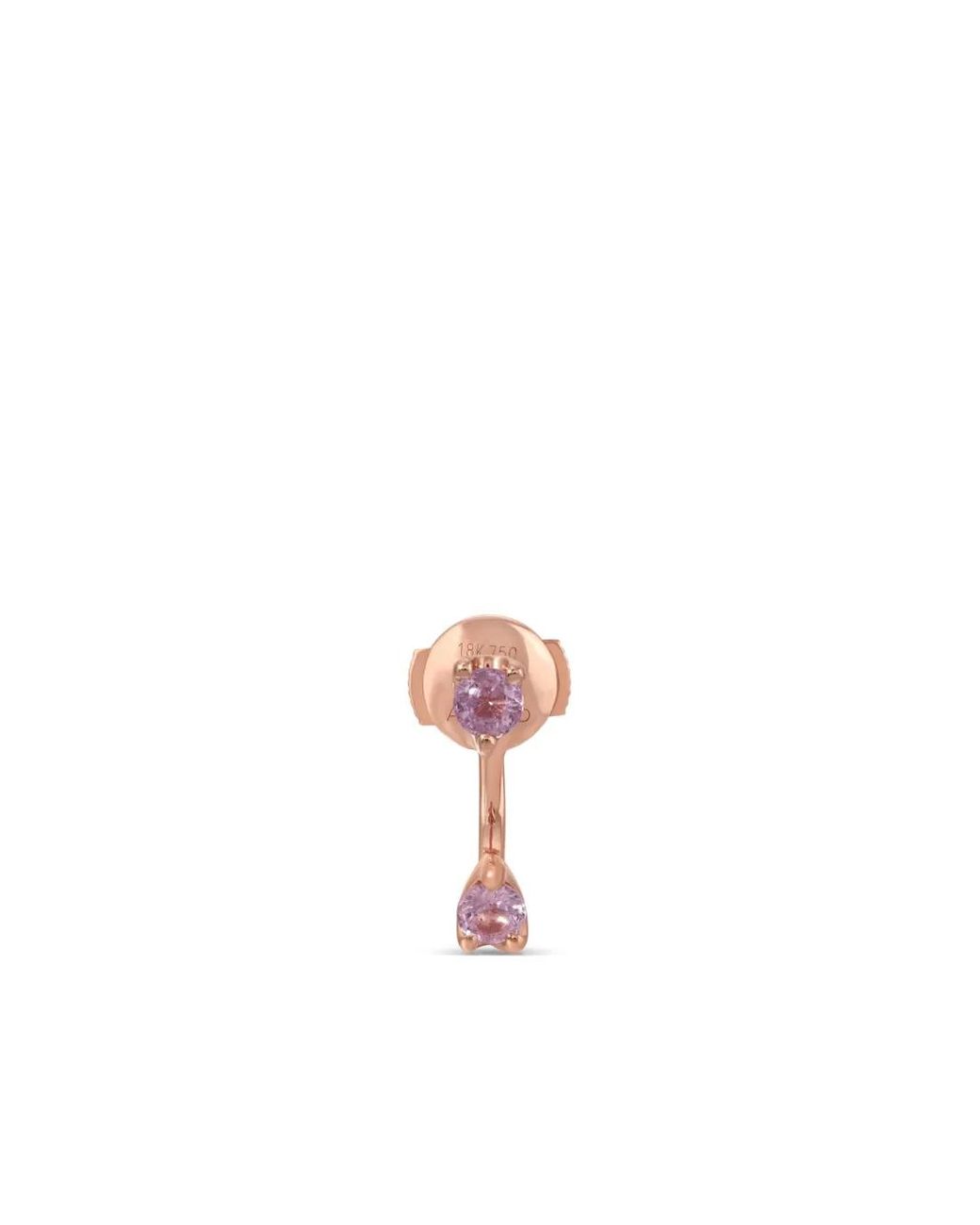 Anita Ko White 18K Rose Orbit Sapphire Single Earring