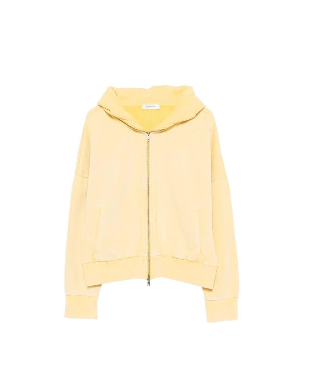 Entire studios Yellow Zip-Up Drop-Shoulder Hoodie
