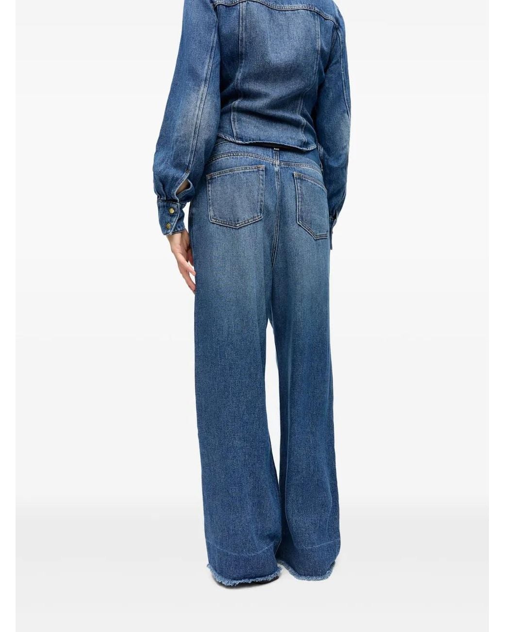 Ganni Blue Wide Jeans