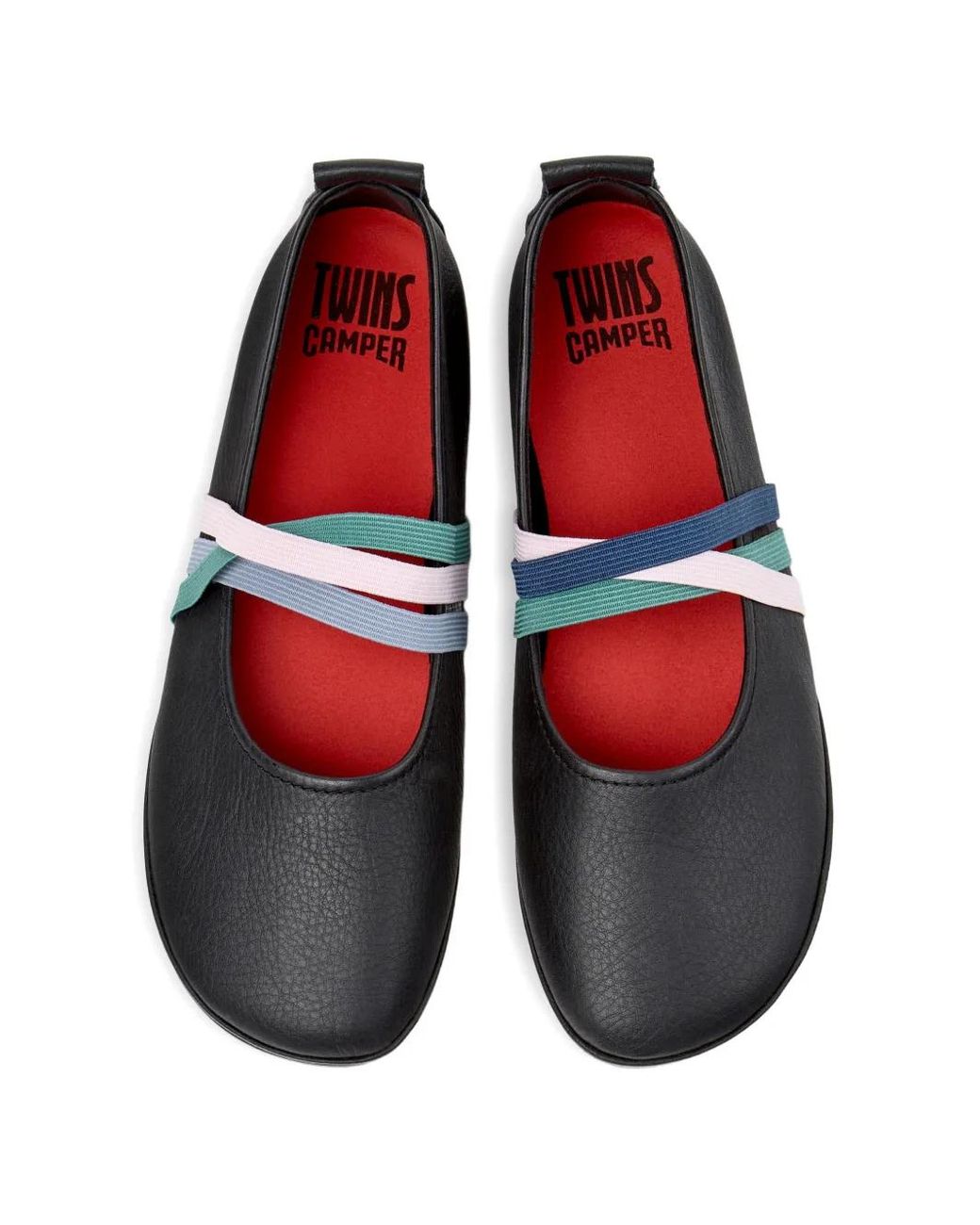Camper White Nina Elasticated Ballerina Flats