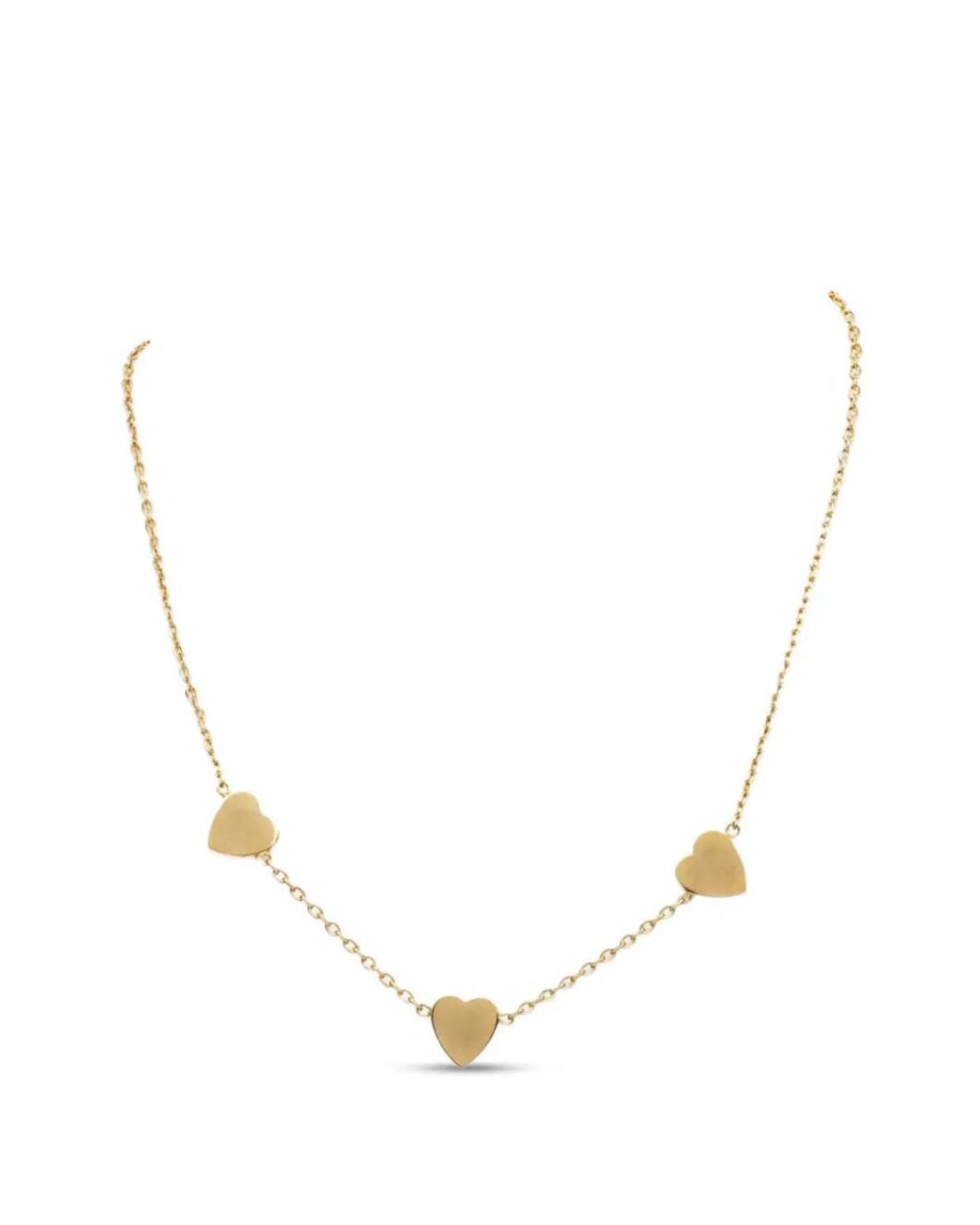 Guess Natural Heart-Pendant Chain Necklace