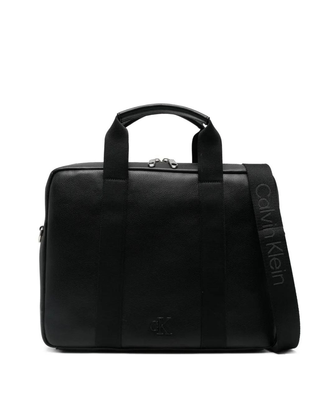 Calvin Klein Black Zip-Fastening Laptop Bag for men