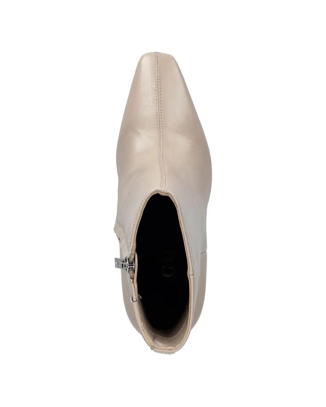 Guess White Pointed-Toe Ankle Boots