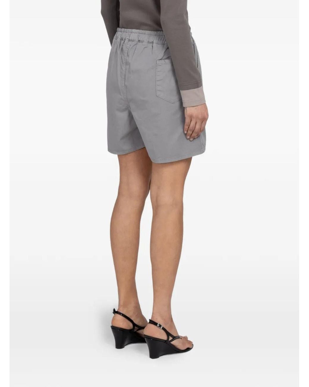 GIMAGUAS Gray Gima Logo-Print Shorts