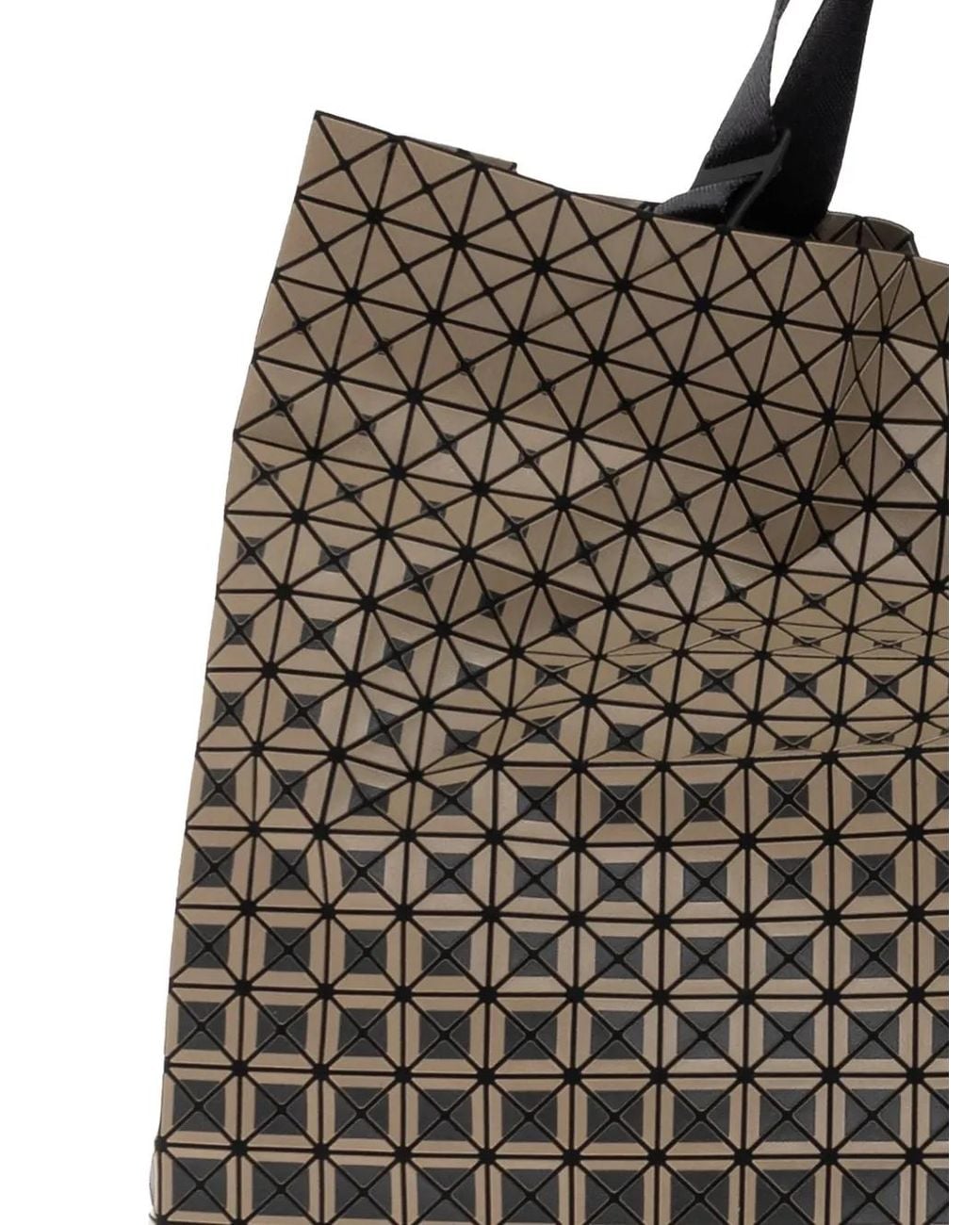 Issey Miyake Brown Geometric-Panel Tote Bag for men