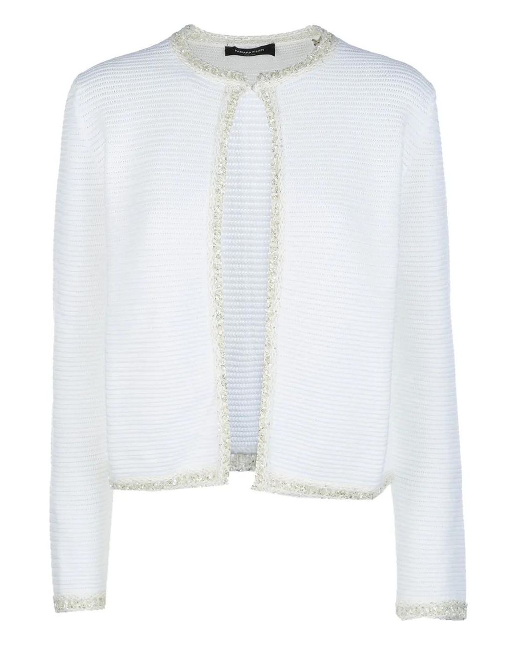 ジャケット FABIANA FILIPPI Tweed-effect yarn cardigan Tweed-effect jacket, dusty pink and citrine for Women