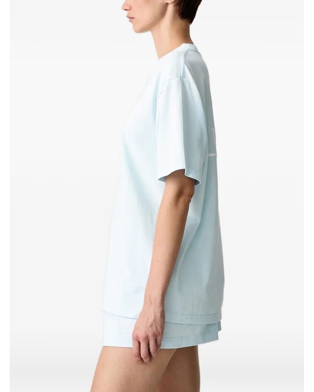 Sporty & Rich Blue Logo-Print T-Shirt