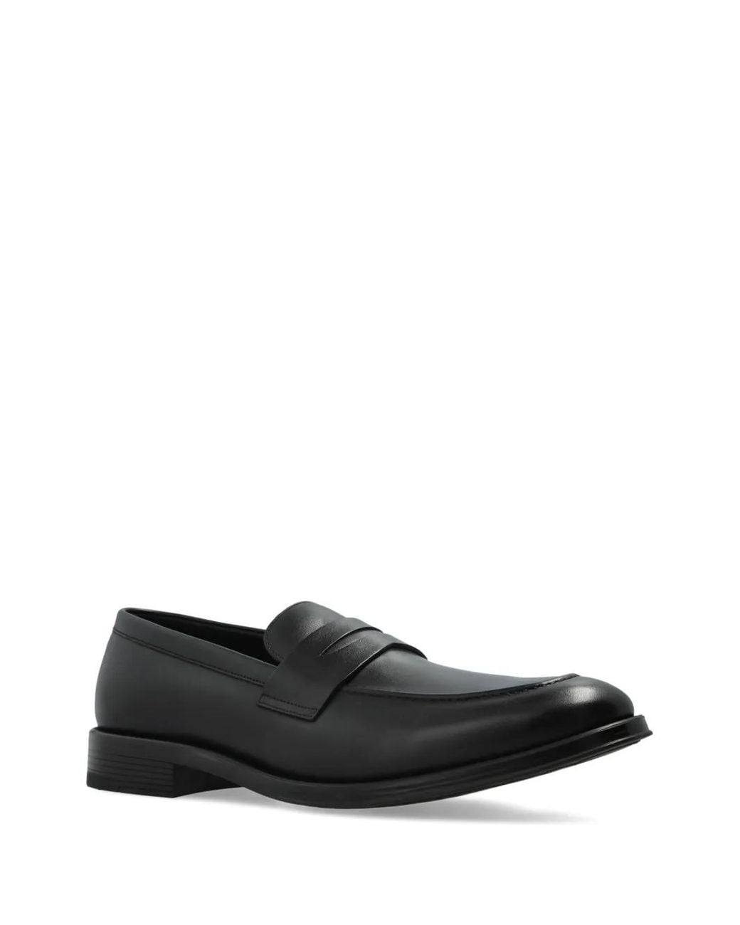 Paul Smith Black Leather Loafers for men