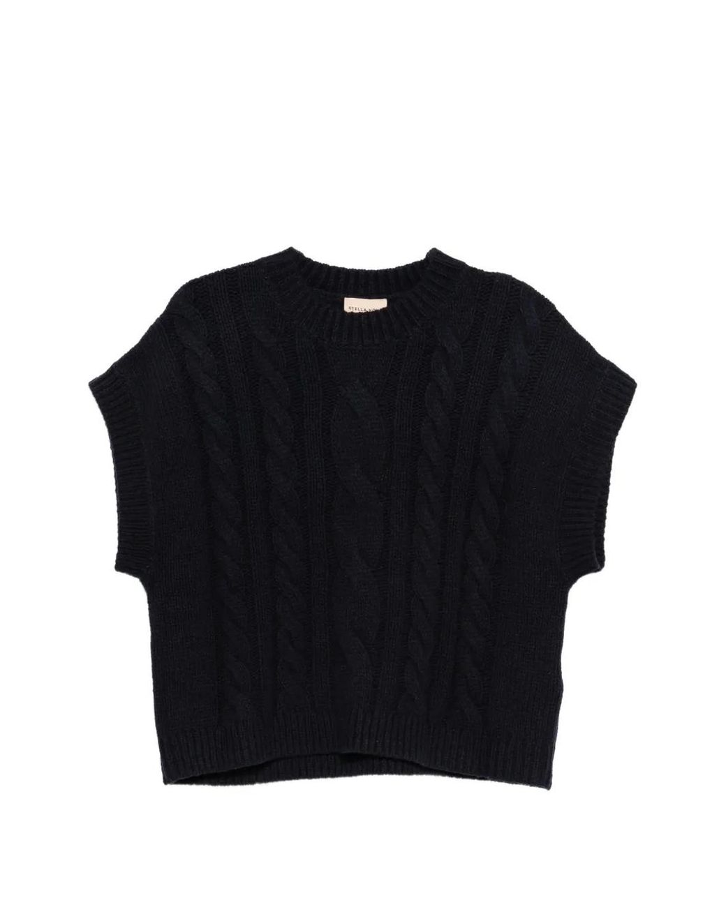Chaleco De Punto De Ochos Stella Nova de color Black
