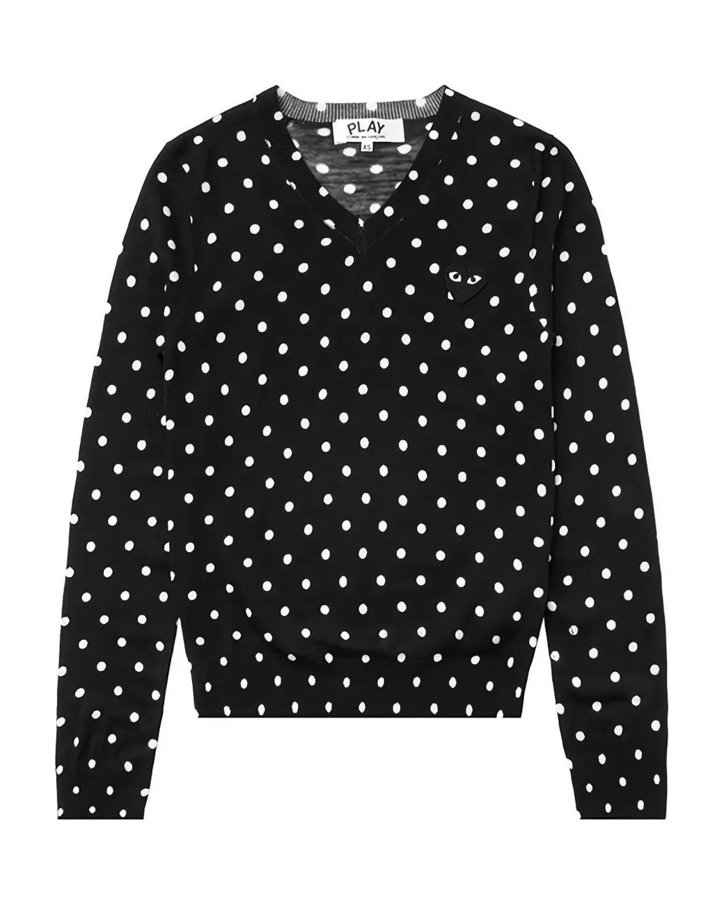 COMME DES GARÇONS PLAY Black Polka-Dot Knitted Sweater