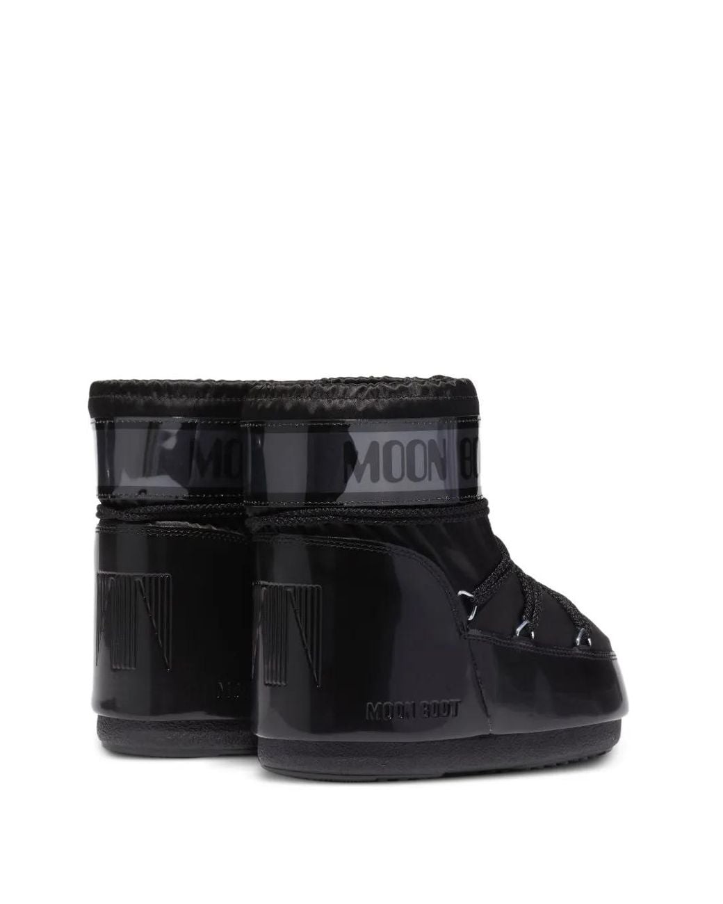 Moon Boot Black Icon Low Glance Satin Boots