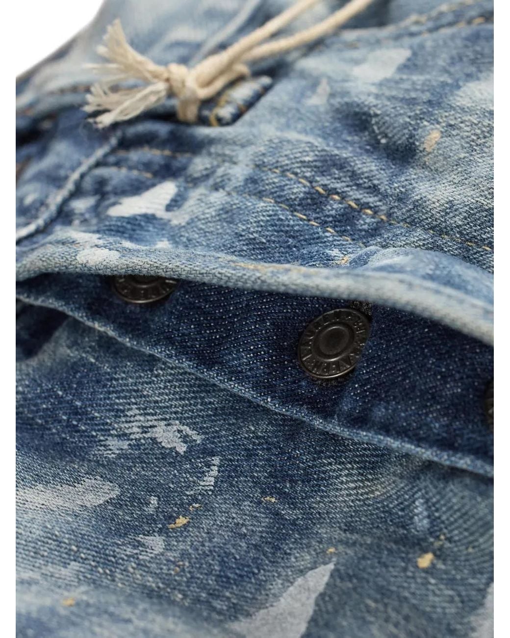 RRL Blue Paint-Splattered Jeans for men