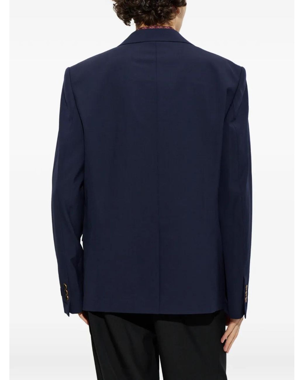 Balmain Sakko Mit Logo-Patch in Blue für Herren