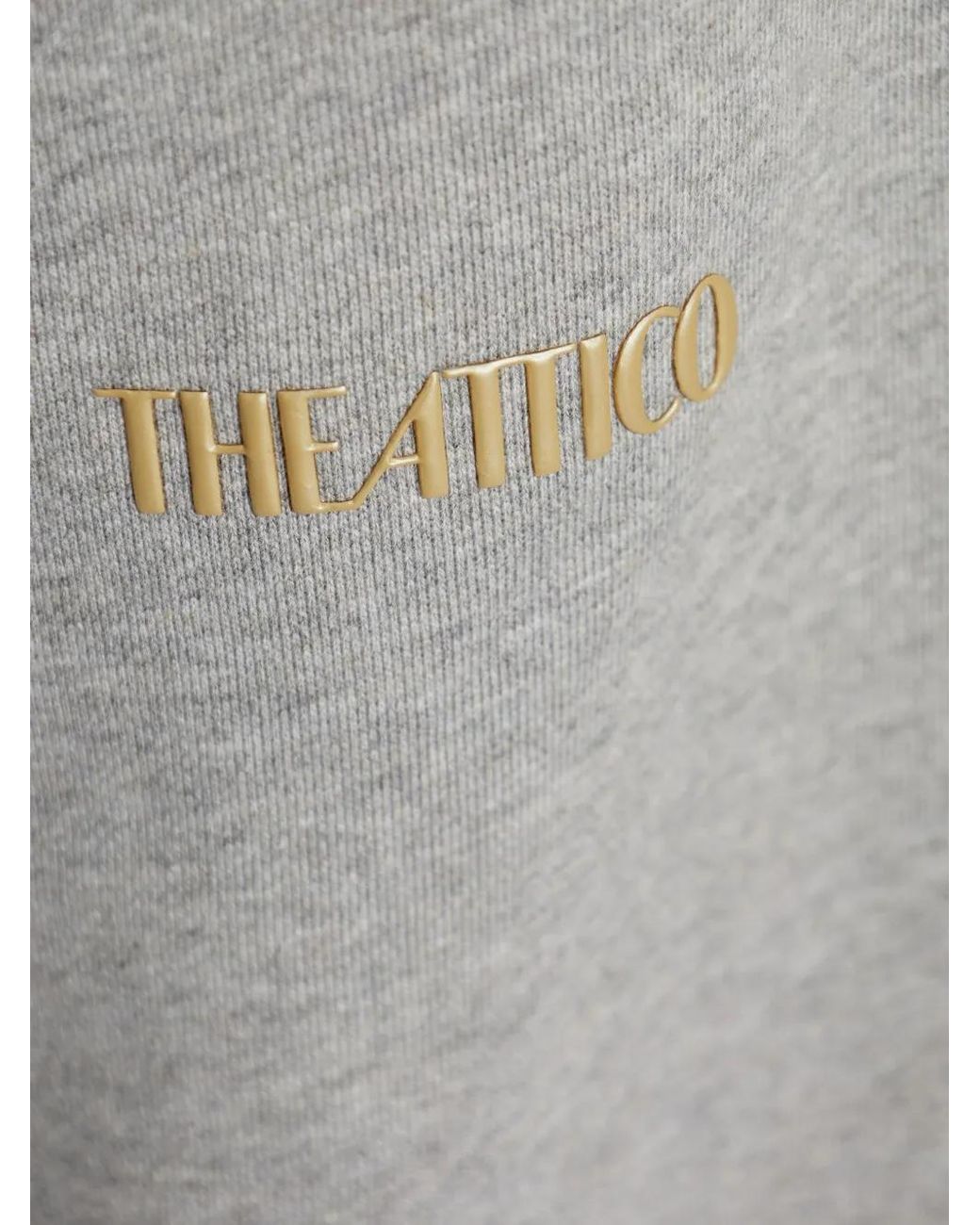 The Attico Gray Cotton Track Pants