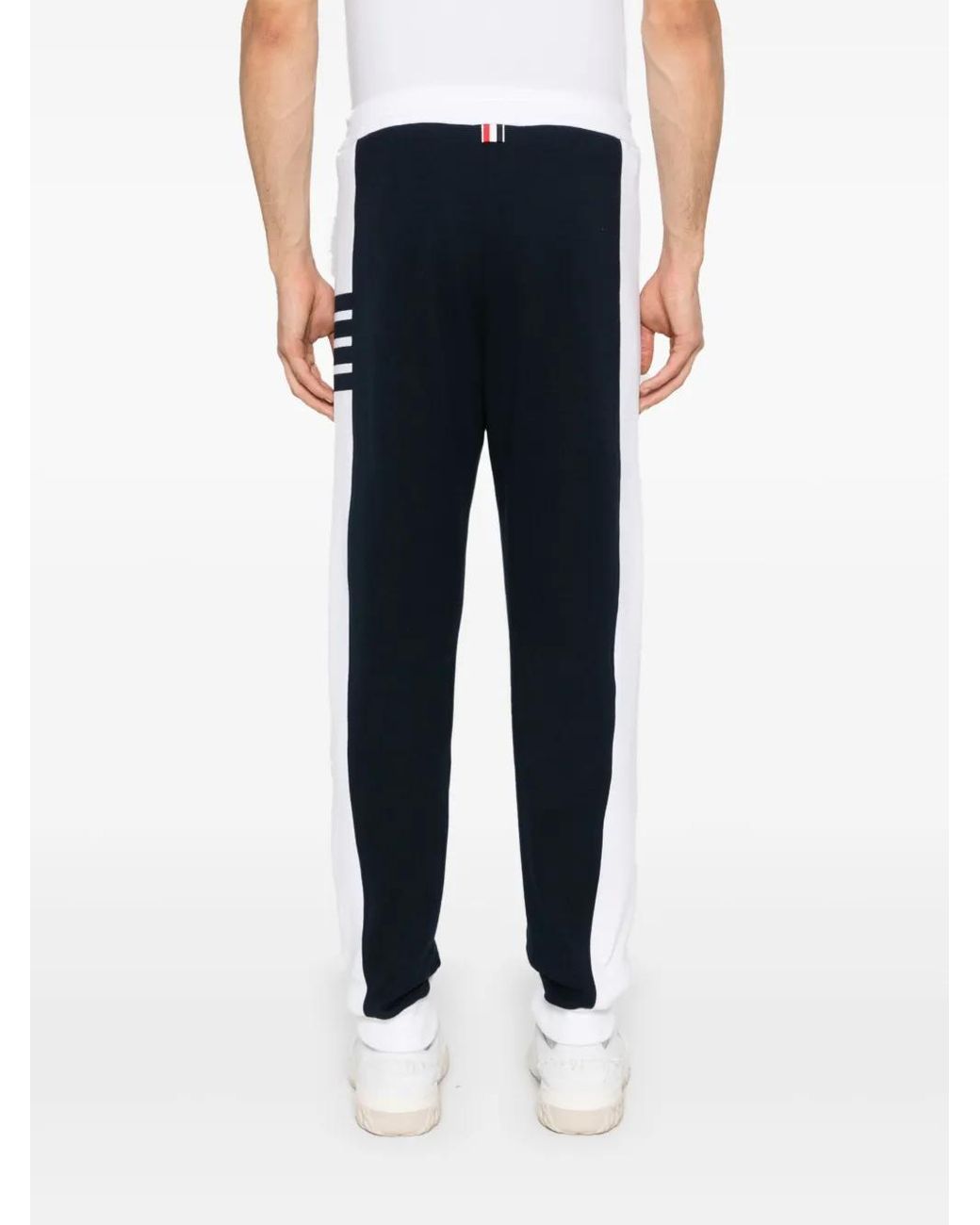 Thom Browne Blue Solid Loopback Jersey 4-Bar Sweatpants for men
