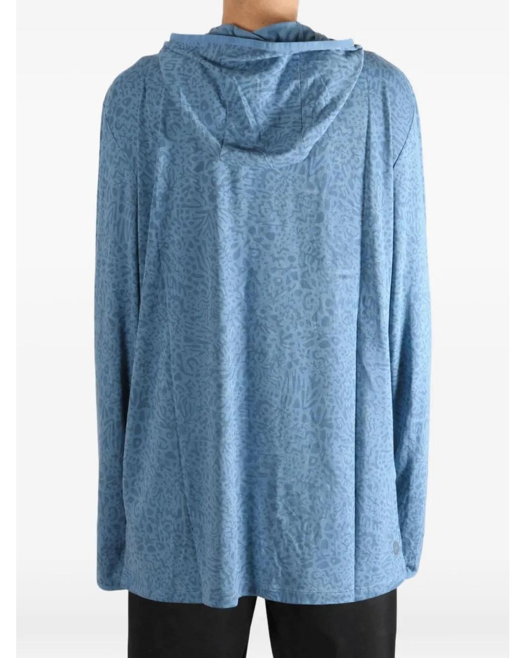Free Fly Blue Hoodie À Imprimé Abstrait Et Poche Poitrine for men