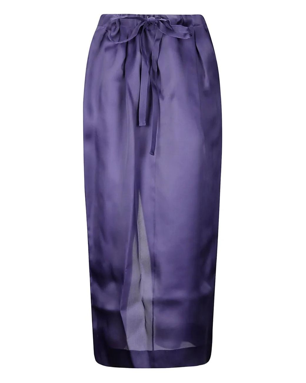 Khaite Purple Chenton Skirt