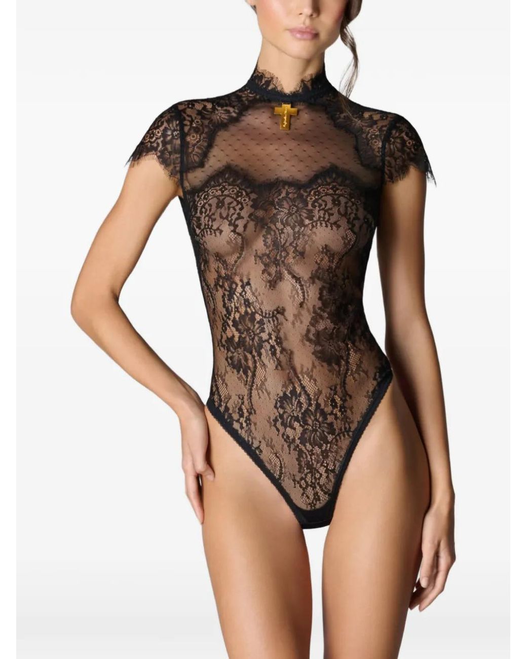 Scandale Gray Backless Bodysuit